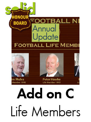 HB Addon C: Annual Update of Honour Board Life Member Board